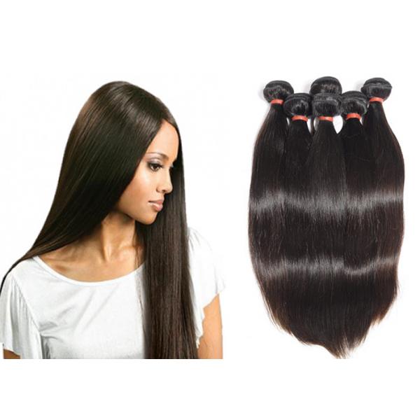 No Chemical Unprocessed Human Hair Bundles / Silky Straight Remy Hair