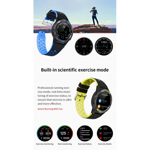 Экран касания 1,3 IPS дюйма вокруг контролировать тарифа сердца ЧАСОВ 3313 Smartwatch стороны