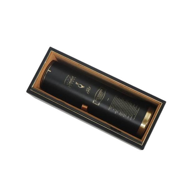 Recycled Cardboard Wine Gift Packaging Boxes , Single Wine Bottle Box Slide Out Black