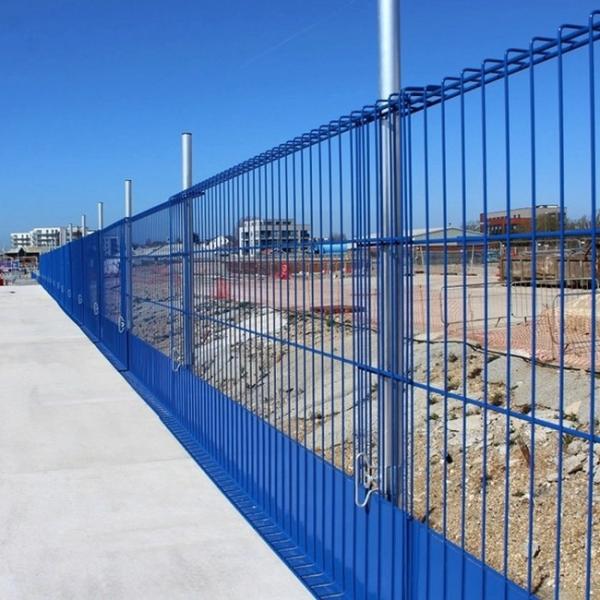 Square Based H2m Double Wire Welded Fence 55X200mm