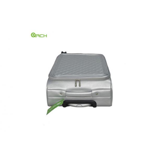 Elegant PU Soft Sided Luggage with Double Spinner Wheels and Internal Trolley System