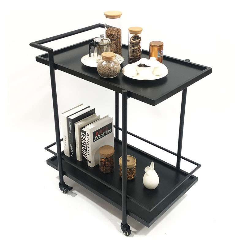 Mail Packing N 3 Tier Steel Trolley Simple Design Foldable Mini Food Serving Hotel/Tea