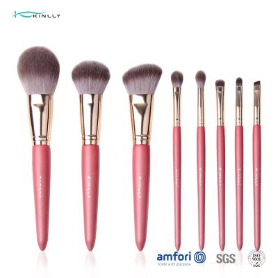 8pcs virola de alumínio Rose Gold Makeup Brush Set