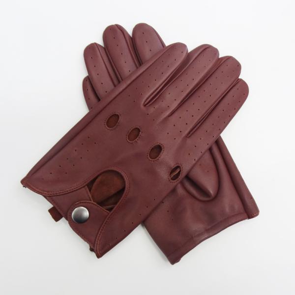 Sheepskin Hole Custom Driving Gloves , Leather Drivers Work Gloves Without Lining