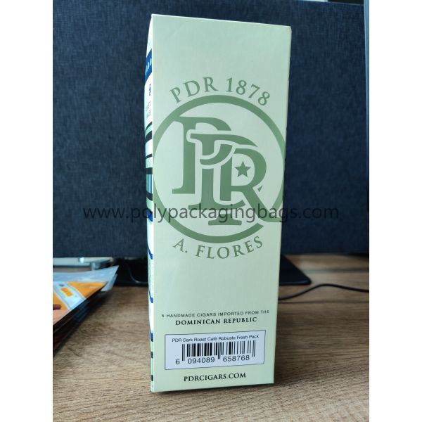 8mm Hang Hole Plastic Sponge Layer Ziplock Cigar Bag