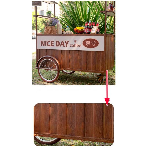 Hand Push Coffee Bicycle  New Design Tricycle Cart for Mobile Cafe