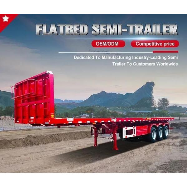 3 Axle 20FT 40 FT Trailer Chassis Flat Bed Flatbed Trailer for Long Distance Transport