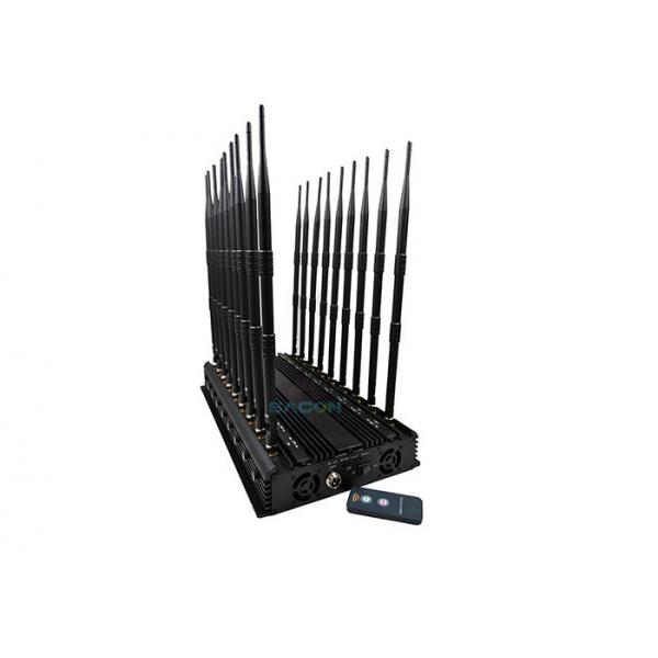 42W High Power Cell Phone Jammer with 18 Channels to Block 2G 3G 4G 5G and 2.4G