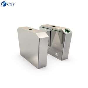 High-Speed QR Code Flapper Flap Barrier Gate with 30-40 People/minute Transit and Stainless Steel 304# Construction