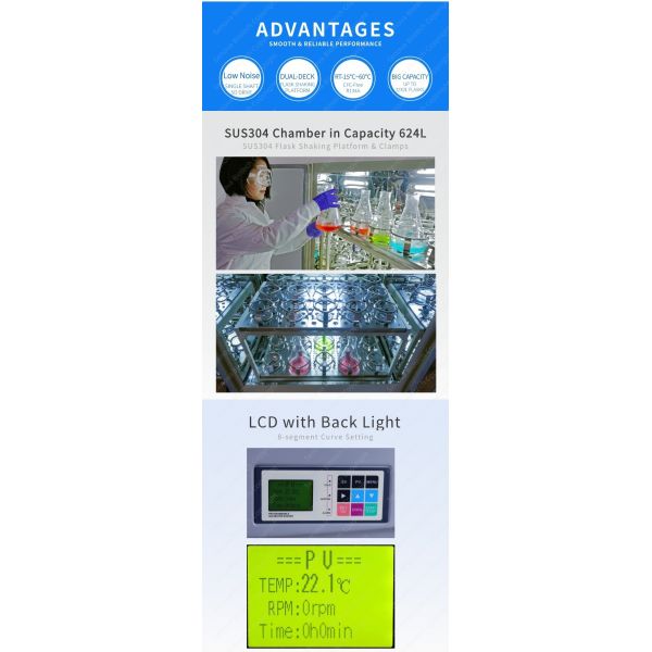 Refrigerated Orbital Shaking Incubator DS-5055 with Dual Doors