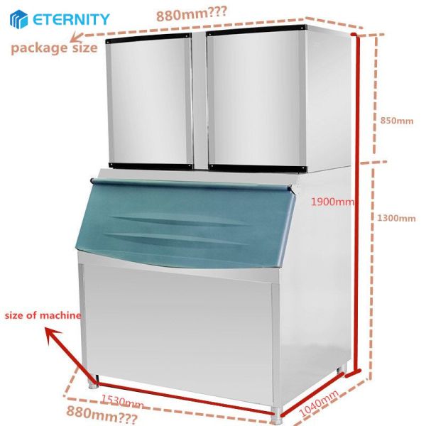 Air Cooling Type Commercial Ice Cube Machine Offering Daily Capacity 900kg 24 Hours Refrigerant R404a Ice Making Equipment