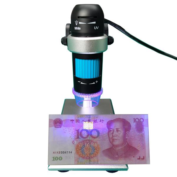 2M Pixels Digital UV Light Microscope Ultraviolet 200x For Skin Hair Inspection