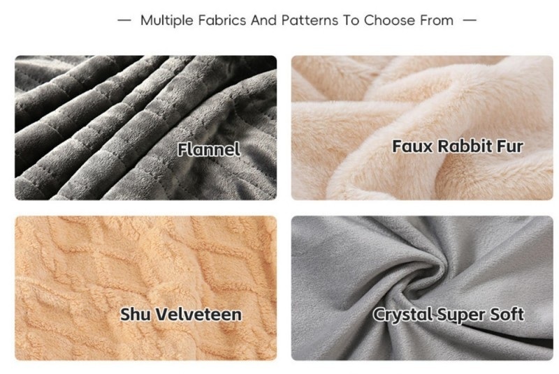 Customized Wearable Electric Heated Throw Blanket with Foot Pocket and Sleeves