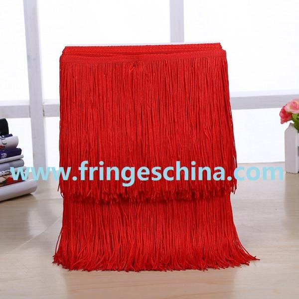 Fluorescent color custom design OEM rayon fringes trimming for garment clothes decoration