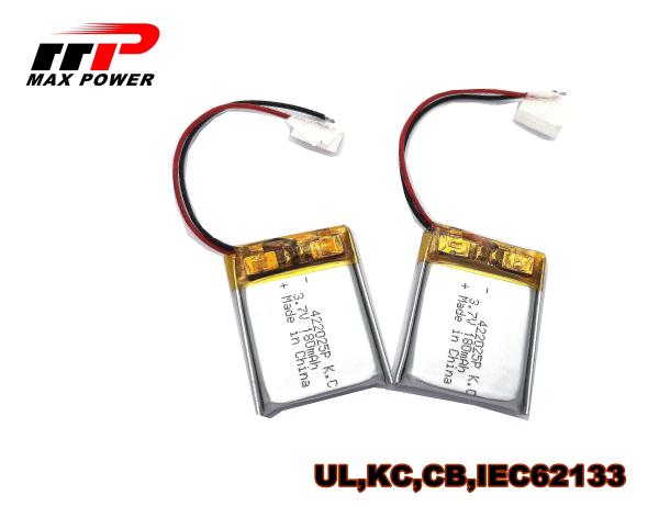 Aprovação ultra pequena dos CB UN38.3 do KC da bateria do polímero do lítio de Earbud MP422025P 180mah 3.7V dos auriculares de Bluetooth