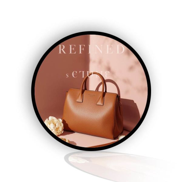 Circular Interactive Digital Signage Display with Optional Touch Screen and Multimedia Playback