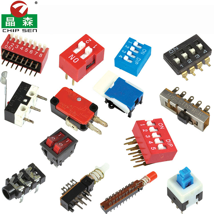 Industrial DIP Micro Rocker Slide Electronic Switch High Precision Electronic Components