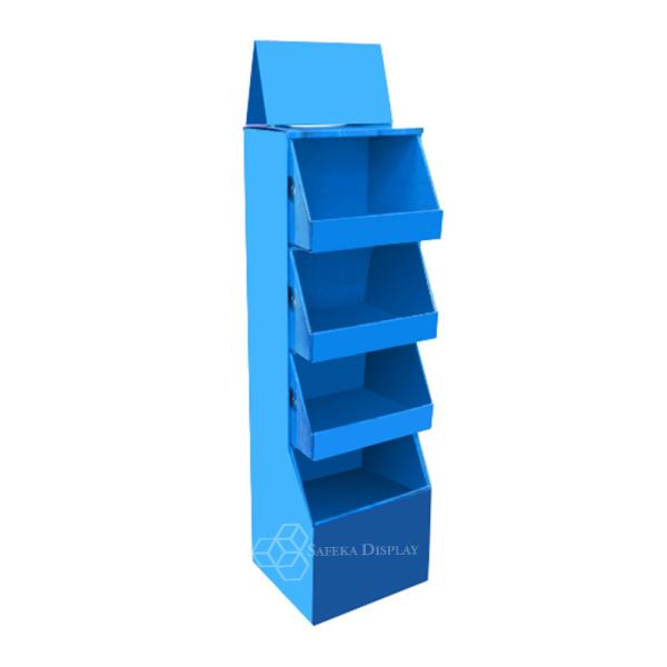 Paper Material cardboard carton retail floor display stand for book