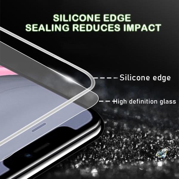 Luminous Glowing Tempered Glass Screen Protector For Iphone 12 Fluorescent Frame