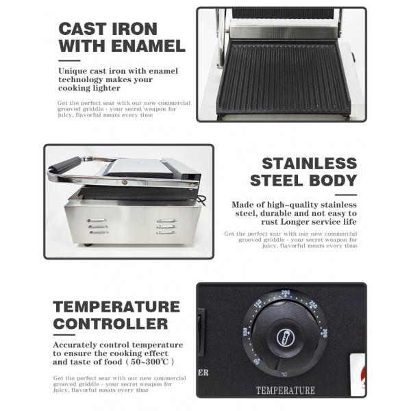 Upgrade Your Cooking Experience with this Stainless Steel Electric Contact Grill