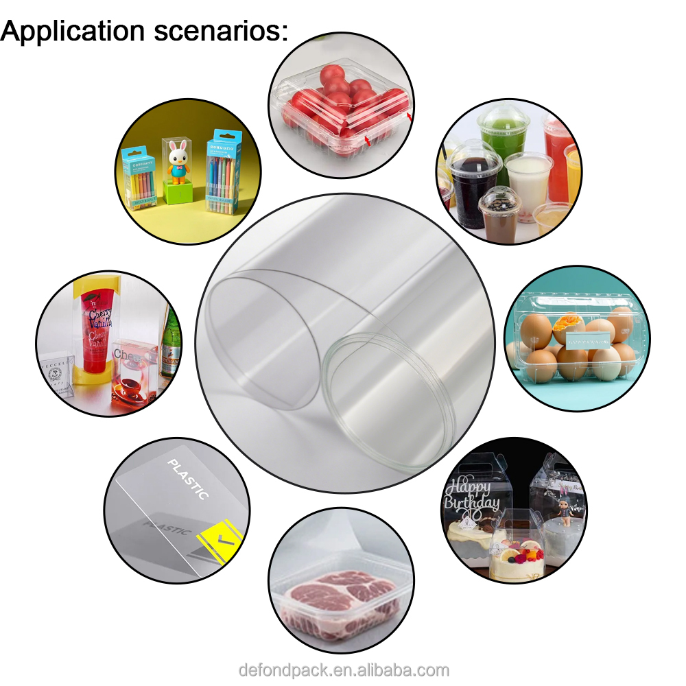 PET Thermoforming Plastic Sheet Clear Pet Sheet Roll Rigid PET Plastic Sheets Roll Petg Plastic Sheet