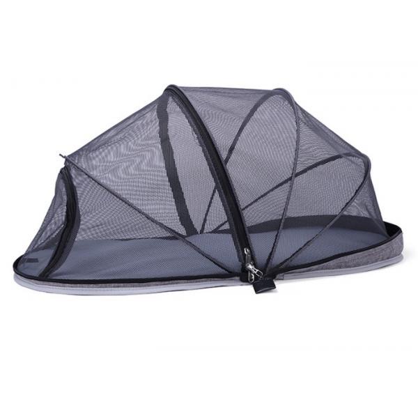 Вагонетка собаки вагонетки несущей собаки голубого холста ковбоя уютная на колесах 53x39x82cm