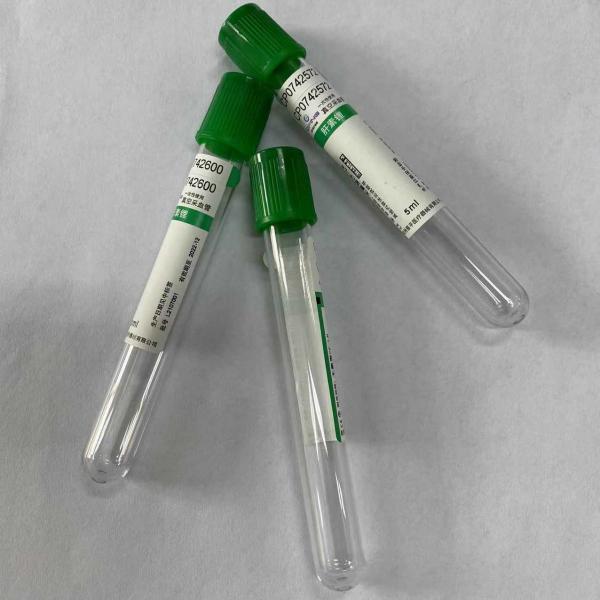 Зеленая трубка гепарина лития крышки 5ml для по заведенному порядку тестов Clinicalbiochemistry