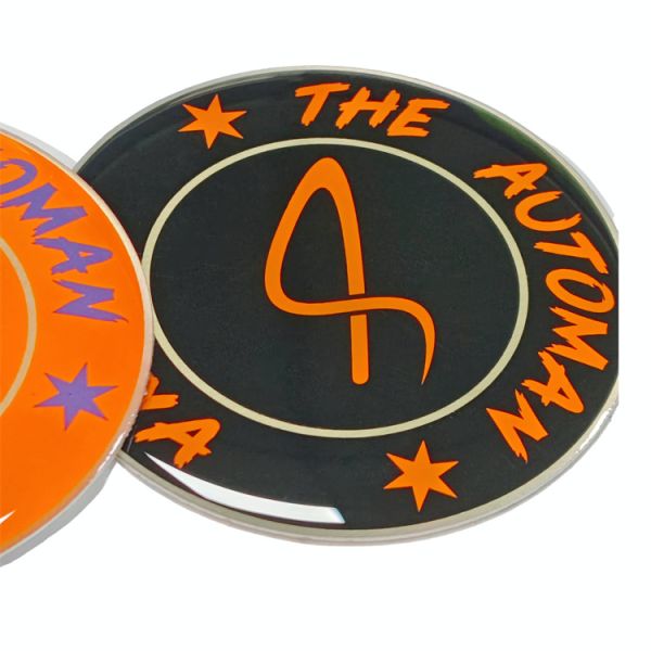 3D Round Epoxy Stickers Weather Resistant Custom Resin Stickers