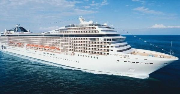 MSC Musica Cruise Ship Mediterranean Cruises Ship Models With Alloy Diecast Anchor Material
