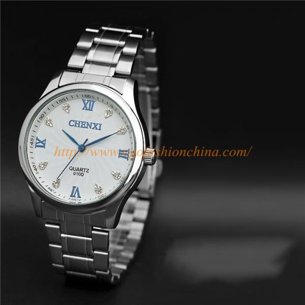 010D Fashion Jewelry Wholesale Stainless Steel Watches Quartz Analog Watch Couple Watch