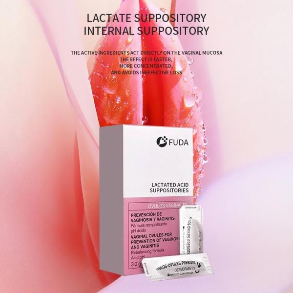 PH Balanced Vaginal Lactic Acid Suppositories Inhibits Pathogenic Bacteria Custom
