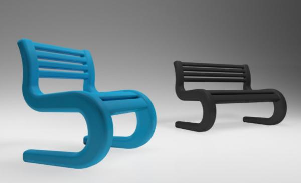 Silla de muebles para exteriores moldeada Roto Eco amigable resistente a la intemperie