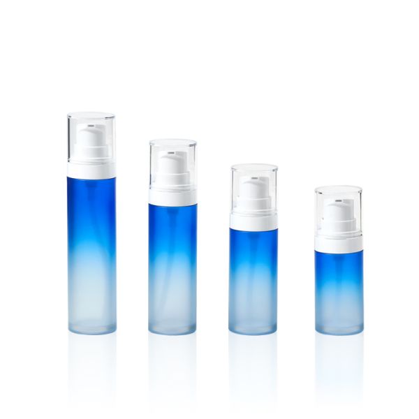 Food-grade PET Cosmetic Bottle with Gradient Matte Design and Press Pump for Precise Skincare Dispensing