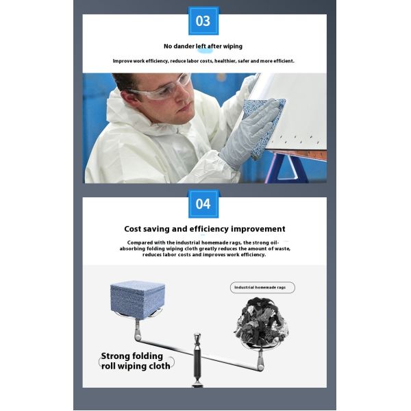 Eco-Friendly Thermal Use 30g Weight Industrial Cleaning Wipes for Kitchen Absorbent Wipes