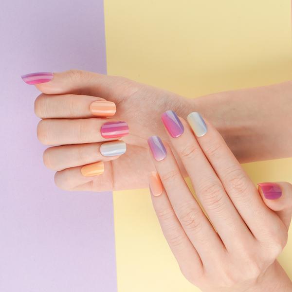 Factory supply waterproof art nail wraps Semi-cured Gel Nail polish Sticker