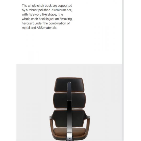 Executive Swivel Ergonomic High Back Office Chair PU Leather Middle Back 23.2 KGS