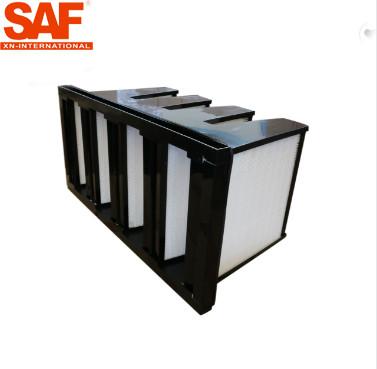 Hot Melt Beads Spacer V Form Filters F8 Medium Efficiency With Glass Fiber Media