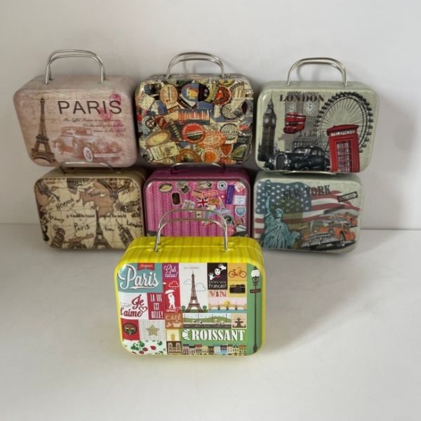Small Rectangle Gift Box Tin Square Tinplate Container for Toy Craft Cosmetic