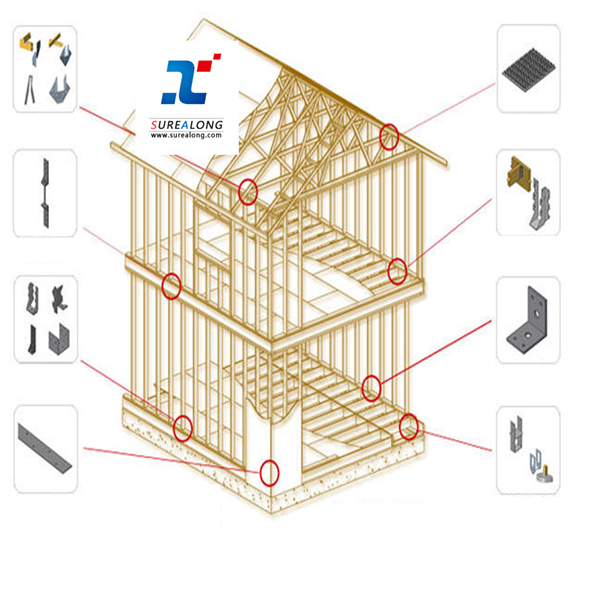 Silver Housing Connector for Greenhouses Flat Timber Connector Connection