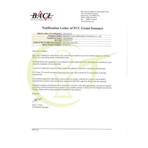 Shenzhen Concox Information Technology Co., Ltd. Certifications