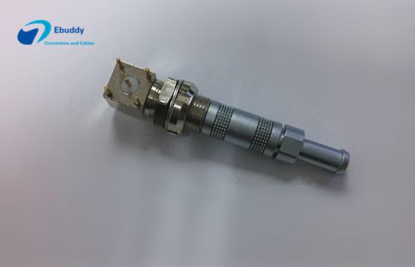 Elbow PCB 0S Size Coaxial Cable Connectors Right Angle For Printed Circuit 