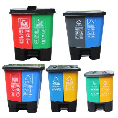 School Garbage Separation Bins 12 Liter Plastic Garbage Sorter Bin