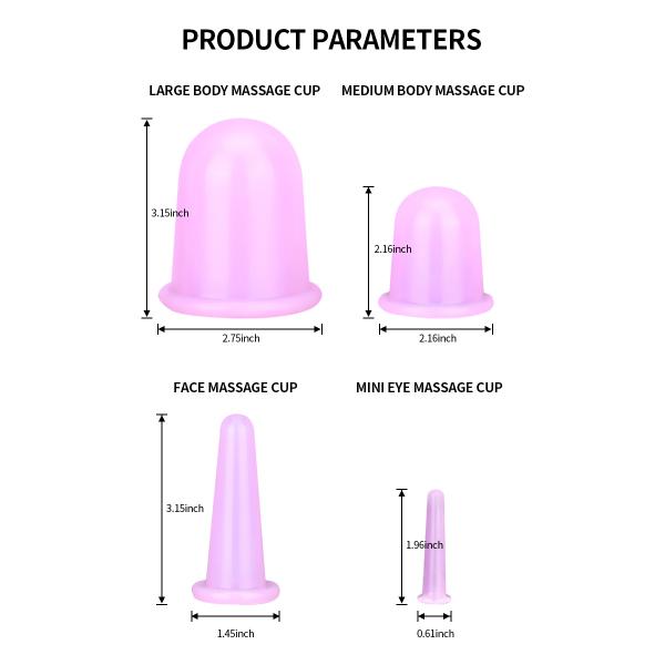 Anti Cellulite Vacuum Suction Silicone Cupping Therapy Set Factory Price