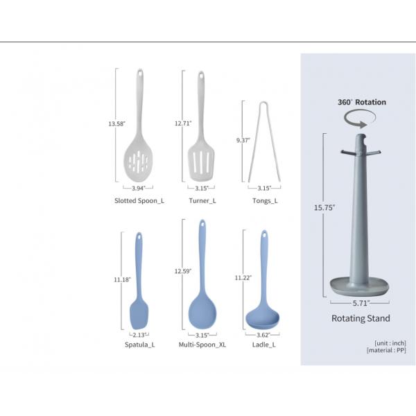 7-Pieces Premium Kitchen Silicone kitchen Utensils Set Heat Resistant