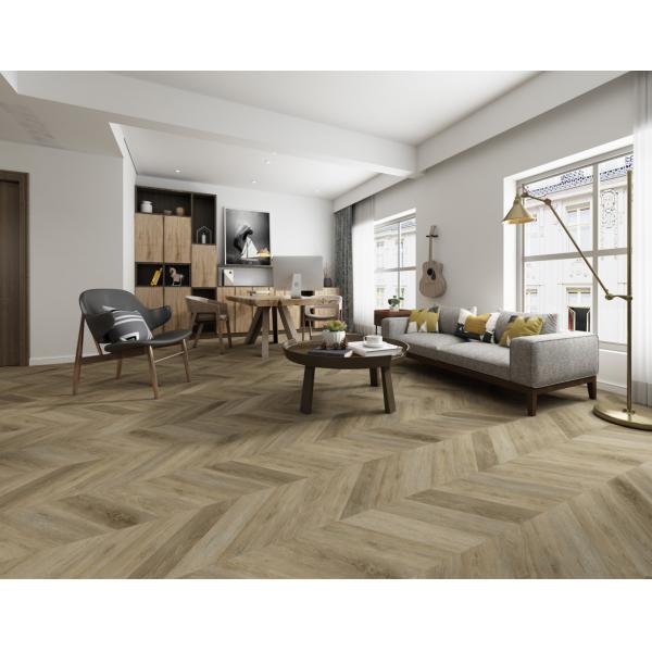 5mm 6mm Brown Herringbone SPC Anti Slip Click GKBM FT-W29106A-3 FT-W29106B-3