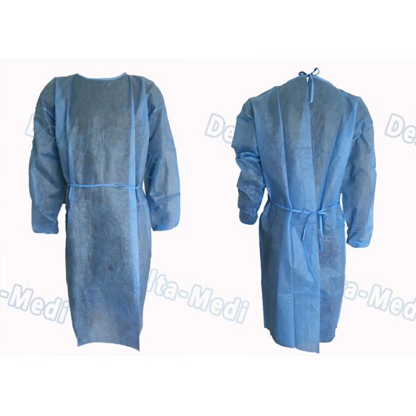 Темно-синая не сплетенная устранимая изоляция одевает длинный рукав для медицинских хирургических вмешательств