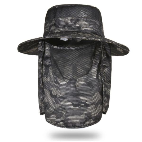 Sun protection hat Men's fishing hat camouflage visor visor face cover summer outdoor fisherman hat sun hat