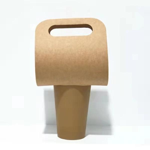 Customizable Kraft Paper Take Away Tea Coffee Cup Holders for Your Business Needs