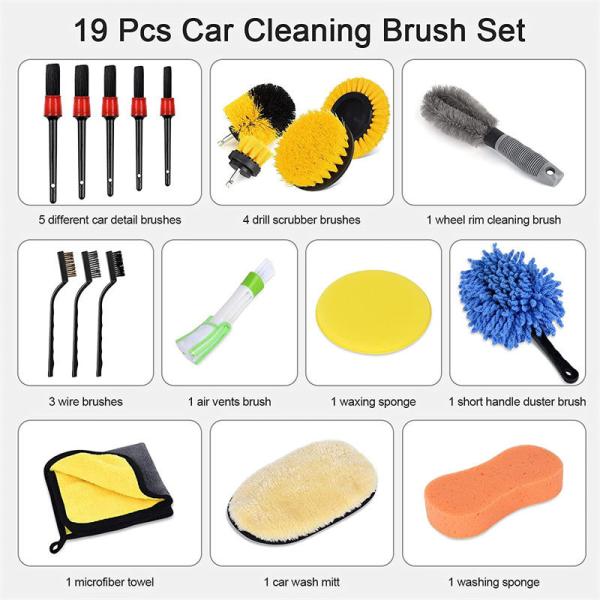 Oem Car Detailing Brush Long Handle Microfiber Car Wash Brush