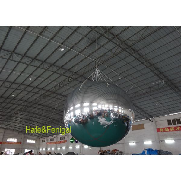 Silver Inflatable Mirror Ball – 5m for Shopping Malls & Holiday Displays